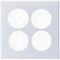 Накладка розетки Legrand Anam Zunis 4-ой белый картинка